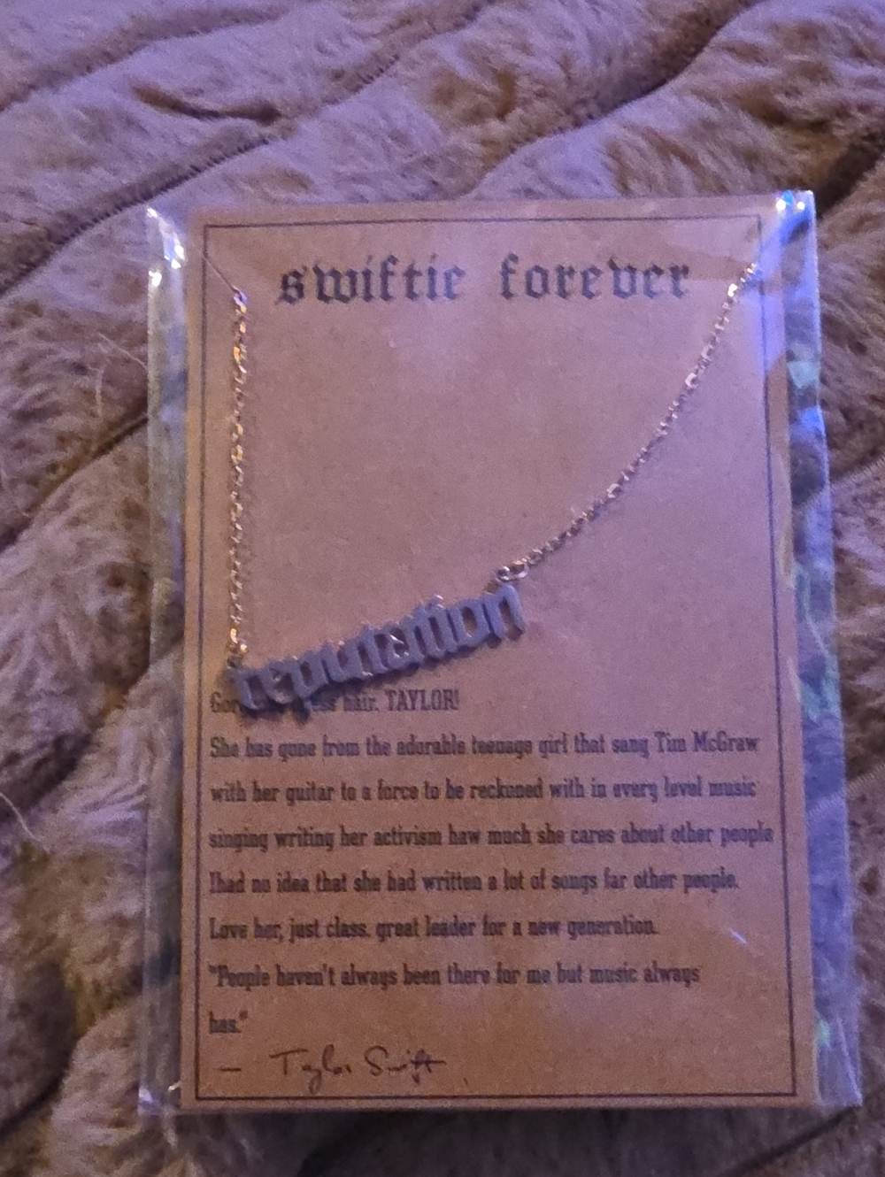 Swiftie Forever Gold 'Reputation' Necklace by